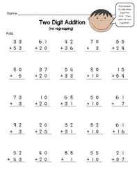 Adding a 1 digit number to a 2 digit number (with regrouping). 2 Digit Addition No Regrouping Worksheet Freebie By Anne Hofmann 1st Grade
