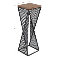 Also consider if accent tables for living room use are going to be purely aesthetic or actually functional. Kate And Laurel Elita Modern Wood And Metal Accent Table 10 X 10 X 30 Rustic Brown And Charcoal Gray Chic Side Table For Decorative Display Walmart Com Walmart Com