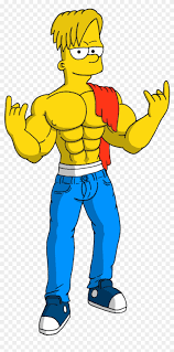 Muscle Teen Bart Simpson By Paradogta Muscle Teen Bart - Bart Simpson  Muscle - Free Transparent PNG Clipart Images Download