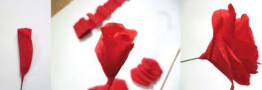 Blumen / rosen basteln aus krepppapier z.b. Anleitung Blumen Aus Krepppapier Basteln 3 Varianten