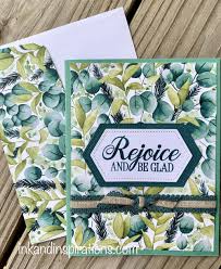Pretty patterned papers are the best way to make quick cards! Handmade Card Gift Set With His Love From Stampin Up Ink And Inspirations