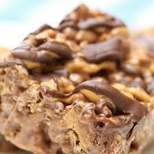 Reeses Chocolate Peanut Butter Rice Krispie Treats Recipe Recipe Desserts Peanut Butter Rice Krispie Treats Dessert Recipes