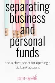 Separating Business And Personal Funds Paper Spark Small Business Finance Small Business Bookkeeping Small Business Organization