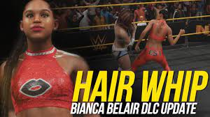 Bianca blair (april 9, 1989) is an american professional wrestler currently signed to world wrestling entertainment (wwe) under the ring name bianca belair on wwe's smackdown brand. Wwe 2k19 Bianca Belair Hair Whip Dlc Update Wwe2k19 Youtube