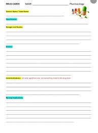 Pharmacokinetics (what the body does to a drug, absorb, distribute etc) what is a drug. Drug Cards Name Pharmacology Generic Name Trade Chegg Com