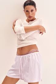 2-Pack Pajama Shorts - Light pink/striped - Ladies | H&M US