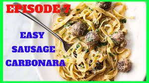 Watch chef jamie oliver prepare his classic carbonara! Jamie Oliver S Easy Sausage Carbonara Quick Easy Food 5 Ingredients Tasty Youtube