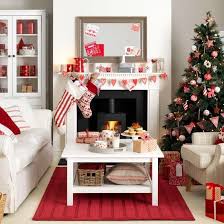Scandi Style Red And White Living Room Ideal Home Christmas Interiors Christmas Living Rooms Christmas Interior Decor
