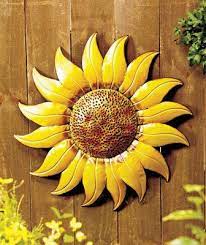 Giant Indoor Outdoor Metal Sunflower Wall Hanging Fence Garden Flower Home Decor Sunflower Wall Art Sunflower Wall Decor Giant Sunflower