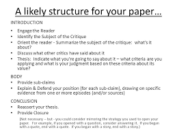 A summary of a research article requires you to share the key points of the article so your reader can get a clear picture of what the article is about. Critiques Writing A Critique In A Response Paper You Respond To A Text Based On Your Personal Experience Feelings Ideas In A Critique You Take A Somewhat Ppt Download