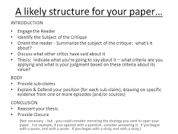 Sample position paper 1.what is the proposition ? Critiques Writing A Critique In A Response Paper You Respond To A Text Based On Your Personal Experience Feelings Ideas In A Critique You Take A Somewhat Ppt Download
