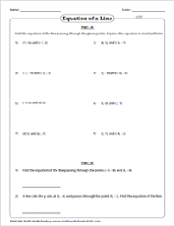 Students will do a combination of graphing points, listing the coordinates of points, and finding the slope between two points.one of the things i have found in my teaching experience is that many students have difficulty go Equation Of A Line Passing Through Two Points Worksheets