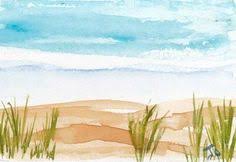 And the best paint to paint with right now are watercolors! Easy Watercolor Paintings Of Beaches Beach Aceo Painting Simple Watercolor Paintings Easy Watercolor Paintings Easy Watercolor