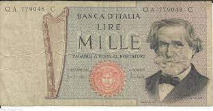 Cambi di riferimento del 13 luglio 2021 data pubblicazione: 1000 Lire 1969 25 Iii 1969 1981 Issue Bank Of Italy Banca D Italia Decreto Ministeriale 26 02 1969 Decreto Ministeriale 15 05 1971 Italy Banknote 10389