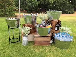 Top 5 Rustic Backyard Wedding Party Decor Ideas Outdoor Drink Station Backyard Party Backyard Wedding