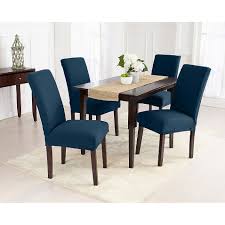 Emerald home barcelona armless ladder back modern rustic wood dining room chair set with upholstered seats, rustic pine, (4 pack) emerald home. Great Bay Home Jersey Dining Chair Slipcovers In Teal Set Of 4 Dining Room Chair Slipcovers Slipcovers For Chairs Dining Chairs