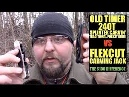 Old Timer Carving Knife Vs Flexcut Carving Jack Mantis Outdoors Youtube Carving Knife Carving Timer
