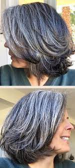 A lot of people use their long hair as a safety shield they can hide behind, but if your heart is screaming for short hair, then go for it. Pin On Gray Hair