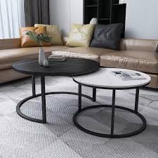 Traditional rectangular coffee tables are still popular but more and more people are turning towards the softer look of round coffee tables.with no sharp corners, they are a great choice. Italian Slate Coffee Table Simple Round Small Apartment Living Room Home Nordic Light Luxury Marble Simple Table Zoppah Com Zoppah Online