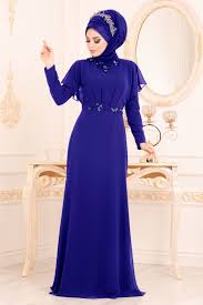 Yarasa Kol Mavi Tesettur Abiye Elbise 3784m Neva Style Com Fashion Dress Party Dresses Muslimah Dress