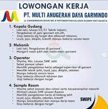 10, tempuran, magelang, jawa tengah, 56101, indonesia. Lowongan Pekerjaan Pt Multi Anugerah Daya Garmindo Berita Tugu Pusat Berita Terupdate Dari Kotamu