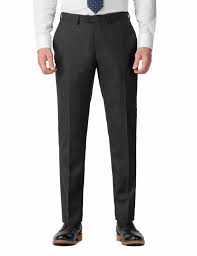 Pick up men's suit trousers to take you from monday to friday in slick style. Men S Charcoal Wool Blend Suit Trousers Jeff Banks