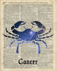 Emerald is a bright green gemstone that reflects the inner power that they are able to possess. Cancer Crab Zodiac Sign Art Print By Anna W