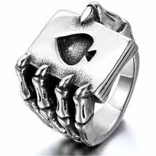 Black Ace Of Spades Ring Ace Of Spades Dragon Claw Ring Mens Stainless Steel Rings Rings For Men Stainless Steel Rings