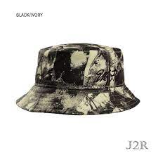 Unique Printing Inner Pocket Camping Hiking Bucket Hat J2r Jrbk002 Black Ivory