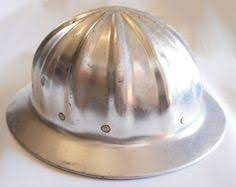 Vintage Super Lite Metal Construction Safety Helmet Hard Hat Construction Safety Metal Construction Safety Helmet