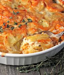 Yukon Gold Sweet Potato Au Gratin A Gouda Life Recipe Sweet Potato Gratin Au Gratin Recipes Potatoes Au Gratin