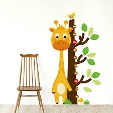 Giraffe Growth Chart Wall Decal Sticker Set Sirface Graphics
