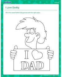 Dad playing football coloring pages hellokids. I Love Daddy Father S Day Coloring Worksheet For Preschool Jumpstart