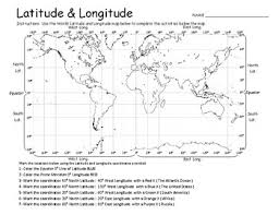 World latitude and longitude activity. Latitude Longitude Geography Practice Maps By Geo Earth Sciences