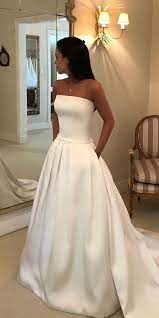 Excellent And Elegant Silk Wedding Dresses Silk Wedding Dresses Princess Strapless Simpl Pleated Wedding Dresses Silk Wedding Dress Wedding Dresses Strapless