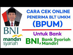 Untuk verifikasi dan pencairan hubungi kantor bri terdekat membawa. Cek Online Penerima Blt Umkm Di Bni Bsm Simak Linknya Bpum Youtube