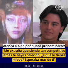 Atenea depcioanda de Alan Didier por nunca pre-nominarse en la competencia  de equipos. “Me extraña que siendo tan competitivo nunca te hayas ofrecido  a pre-nominarte ¿A qué le tienes miedo? Esperaba más