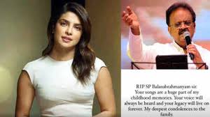 *మీరు వ్యక్తం చేసే అభిప్రాయాలను ఎడిటోరియల్ టీమ్ పరిశీలిస్తుంది, *అసంబద్ధమైన, వ్యక్తిగతమైన, కించపరిచే రీతిలో ఉన్న కామెంట్స్ ప్రచురించలేం, *ఫేక్ ఐడీలతో పంపించే కామెంట్స్ తిరస్కరించబడతాయి, *వాస్తవమైన ఈమెయిల్ ఐడీలతో అభిప్రాయాలను. Priyanka Chopra Jonas Mourns Sp Balasubrahmanyam S Demise Says Your Songs Are A Huge Part Of My Childhood Memories Hindi Movie News Times Of India