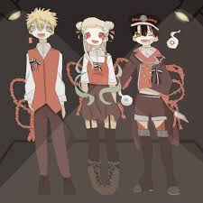 Yashiro, Kou, and Hanako as idols sans glasses 