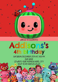Cocomelon invitation free to edit and print diy. Personalize Editable Cocomelon Birthday Invitations Instant Download Bobotemp Baby Birthday Invitations Baby Birthday Invitation Card Birthday Invitations