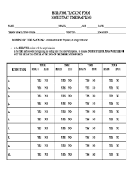 12 printable behavior tracking sheet pdf forms and templates