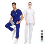 2025 Comfortable Women's Nurse Pants and Woven Doctor Top with Bottom  Nursing Scrubs Medical Hospital Uniforms