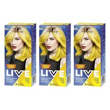 Lemon lightens the hair primarily because it increases hair's sensitivity to the sun (jmcpp, 2010). Buy Schwarzkopf Live Ultra Brights Or Pastel Citrus Neons Lemon Twist 107 Semi Permanent Hair Dye Pack Of 3 Online In Indonesia B076dfvvfv
