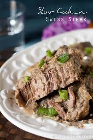 Directions sprinkle steak with salt and pepper. Slow Cooker Swiss Steak Easy Healthy Slow Cooker Dinner Recipe