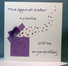 Personalised happy birthday card, handmade, daughter, sister, niece, cousin, friend, any relative or name, size: Electronics Cars Fashion Collectibles More Ebay Handmade Birthday Cards Sister Birthday Card Birthday Cards Diy