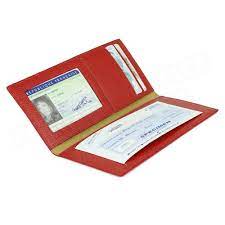 ( plié) 24 cm de long x 9 cm de hauteur. Porte Chequier Long Cuir Rouge Beaubourg