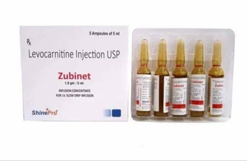 Zubinet Levocarnitine Injection, 5 ml at ₹ 190/piece in Nagpur | ID: 2855280331573