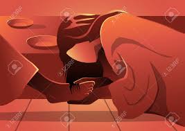 Jesus E A Mulher Pecadora Que Quebrou O Vaso De Mirrh E Lavou Os Pés De  Jesus. Royalty Free SVG, Cliparts, Vetores, e Ilustrações Stock. Image  196677046