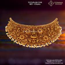 235 Gn3662 22k Gold Gold Fashion Necklace Indian Jewellery Design Earrings Temple Jewellery