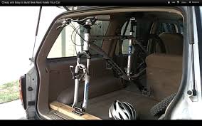 Cheap And Easy To Build Bike Rack Inside Your Car Suv Bike Rack Car Bike Rack Diy Bike Rack